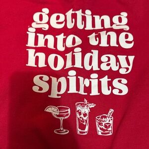 Old Navy Red Holiday Spirits sweatshirt
